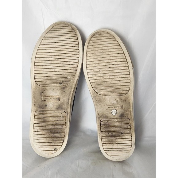 Tory Burch Lennon Laser Cut Slip On Sneaker Navy Blue Logo Perforated Shoes‎ 7.5 - Picture 7 of 9